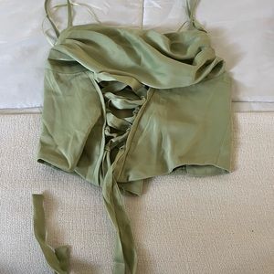 Green corset urban outfitters S